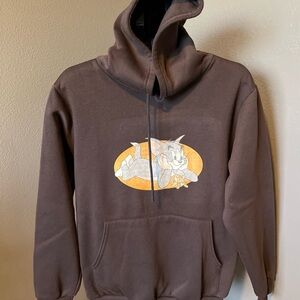 GUC- Brown Tom & Jerry Theme Graphic Hoodie